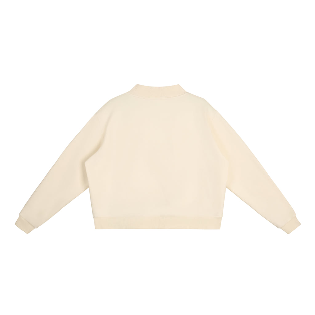 Citrus Sand Mock-Neck Crew Sweatshirt