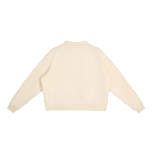 Citrus Sand Mock-Neck Crew Sweatshirt