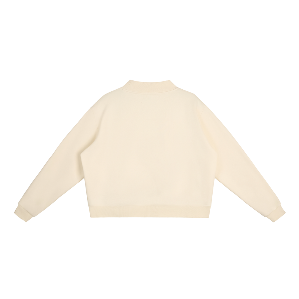 Citrus Sand Mock-Neck Crew Sweatshirt