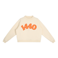 Citrus Sand Mock-Neck Crew Sweatshirt