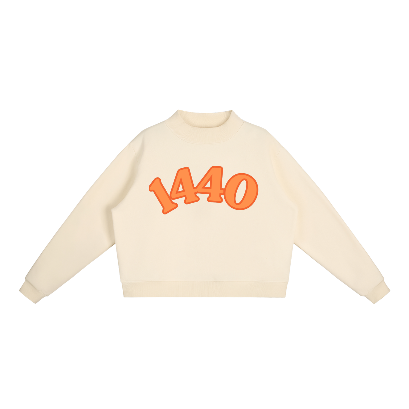 Citrus Sand Mock-Neck Crew Sweatshirt