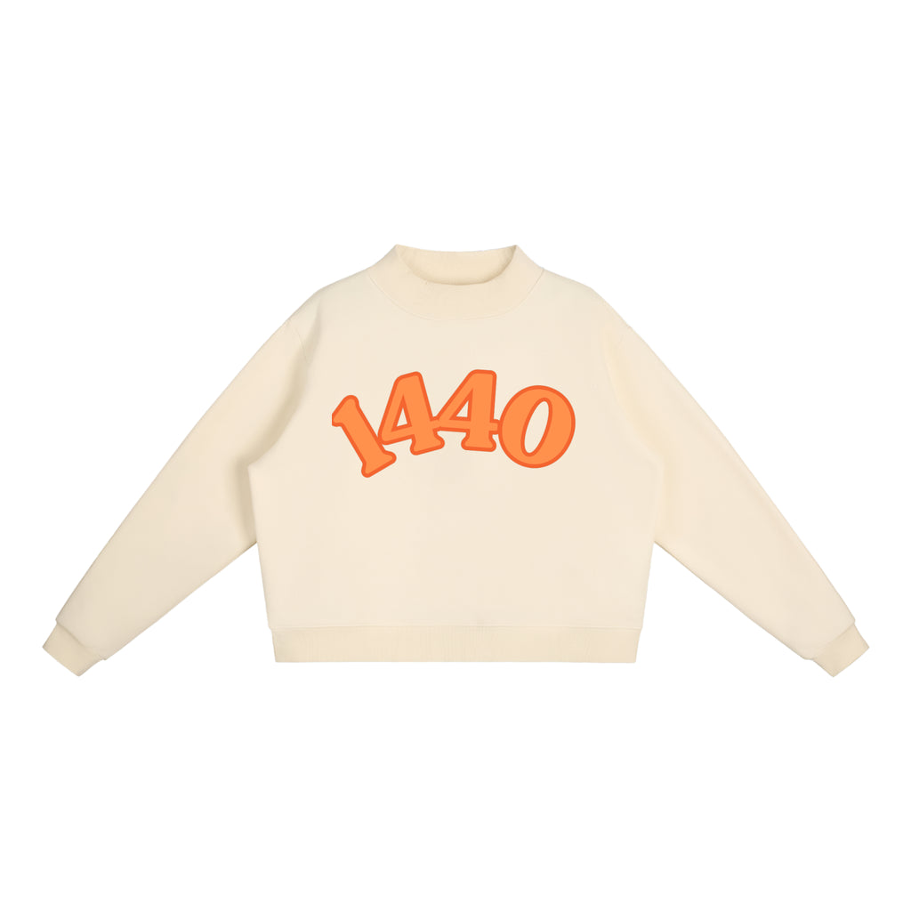 Citrus Sand Mock-Neck Crew Sweatshirt