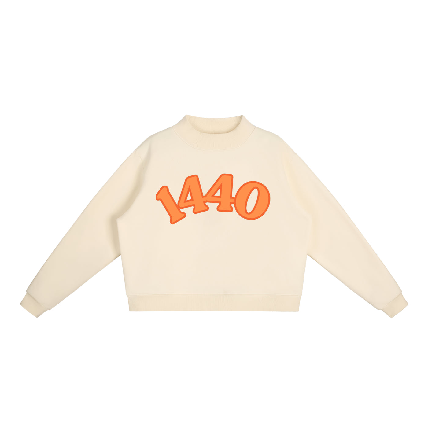 Citrus Sand Mock-Neck Crew Sweatshirt