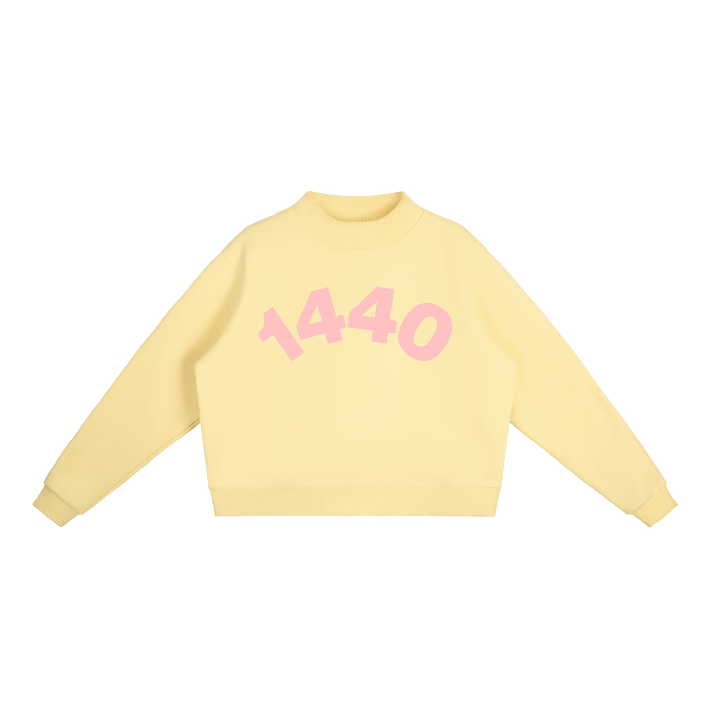 Pink Lemonade Mock-Neck Crew Sweatshirt